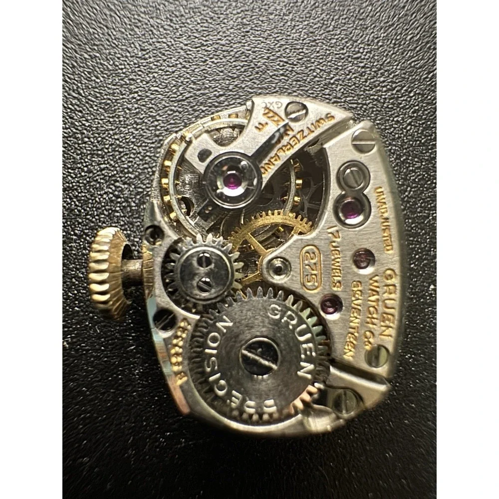 Gruen Precision 275 Watch Movement‎ Dial 17 Jewels Swiss Made Untested For Parts